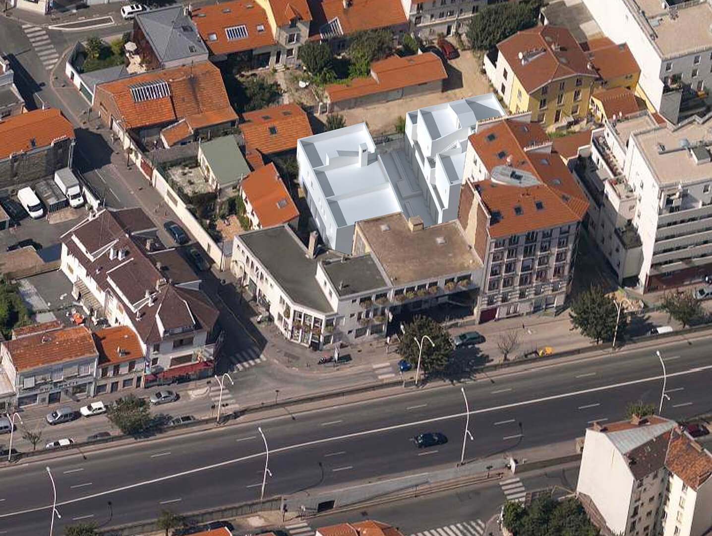 Vue extérieure du bâtiment