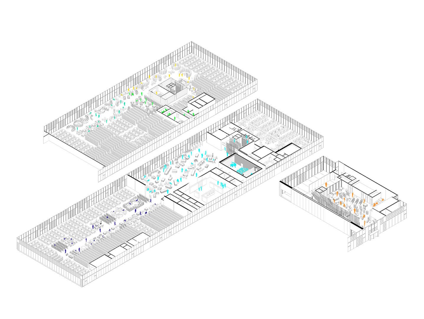 Axonométrie du bâtiment